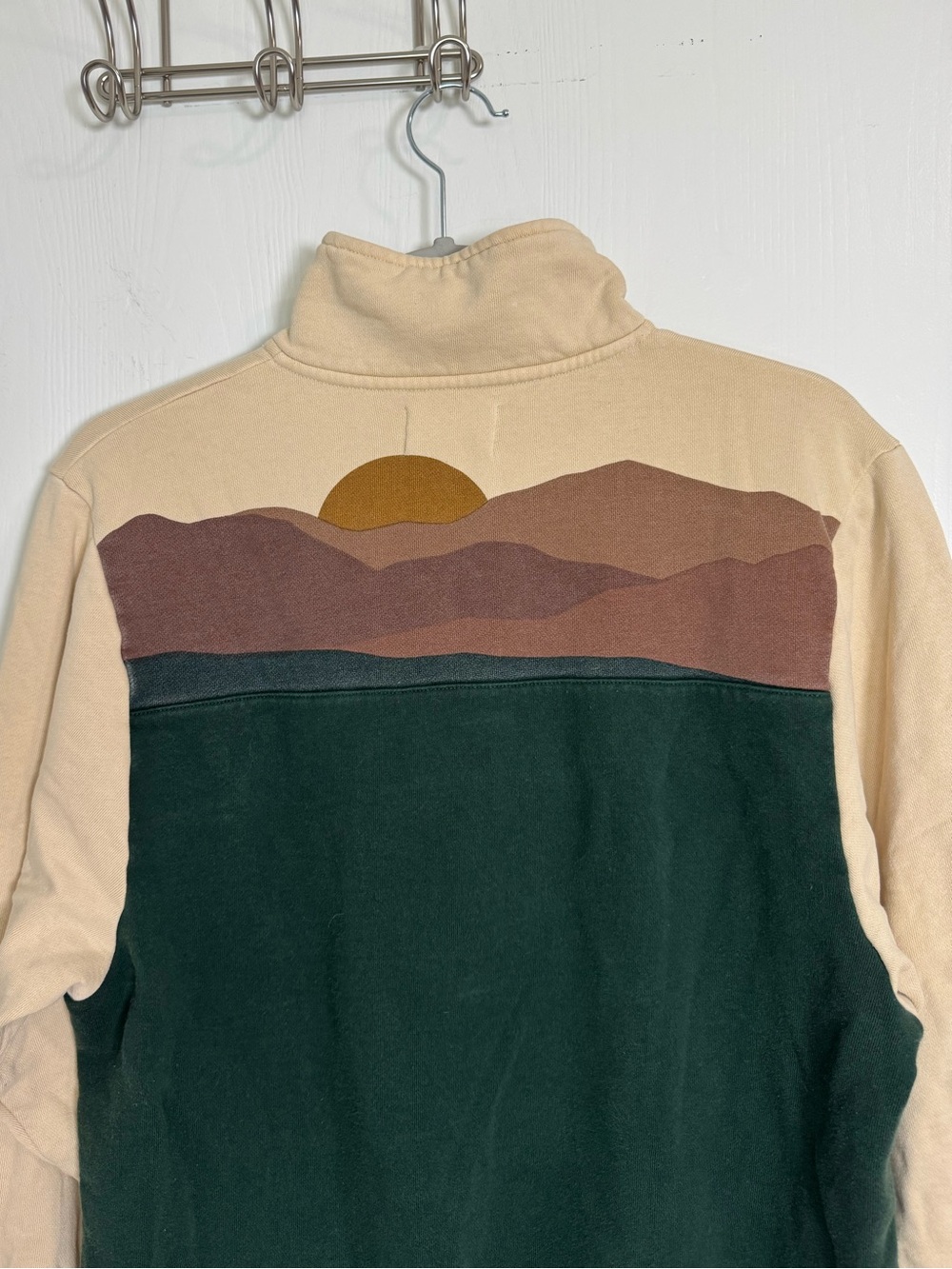 Happy Earth Organic Cotton Color-block Sunset Pullover Sweatshirt Unisex Size S - Picture 2 of 8